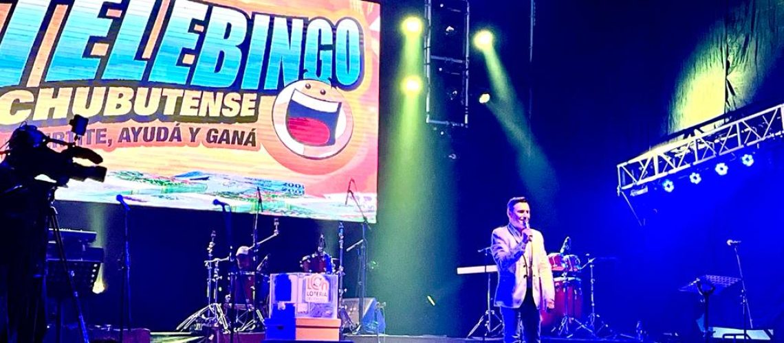El escenario del Telebingo Chubutense