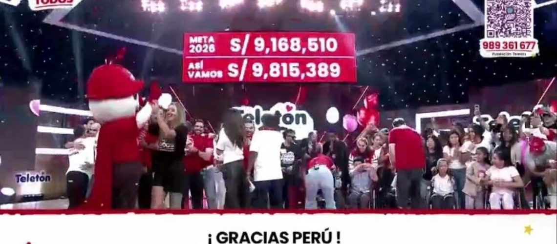 Teletón 2026: la campaña superó la cifra prevista para la jornada y reunió S/9.815.389
