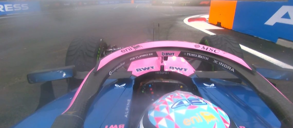 El momento del abandono de Franco Colapinto en la Sprint del GP de Singapur detrás del auto de seguridad: qué le pasó a su Alpine